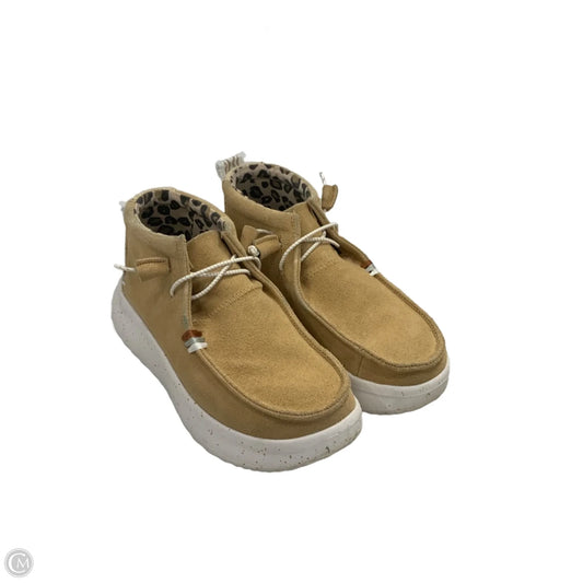 Boots Ankle Flats By Hey Dude In Tan, Size: 8