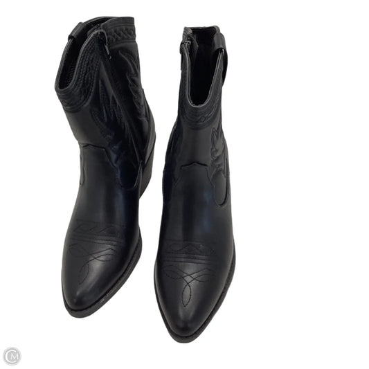 Boots Ankle Heels By Soda In Black, Size: 6