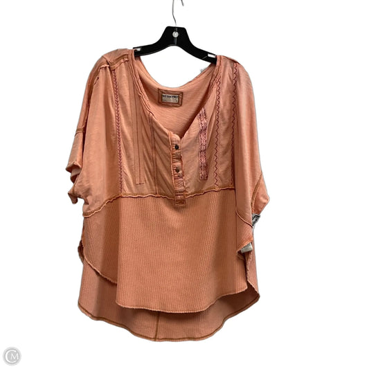 Top Short Sleeve By We The Free In Orange, Size: L