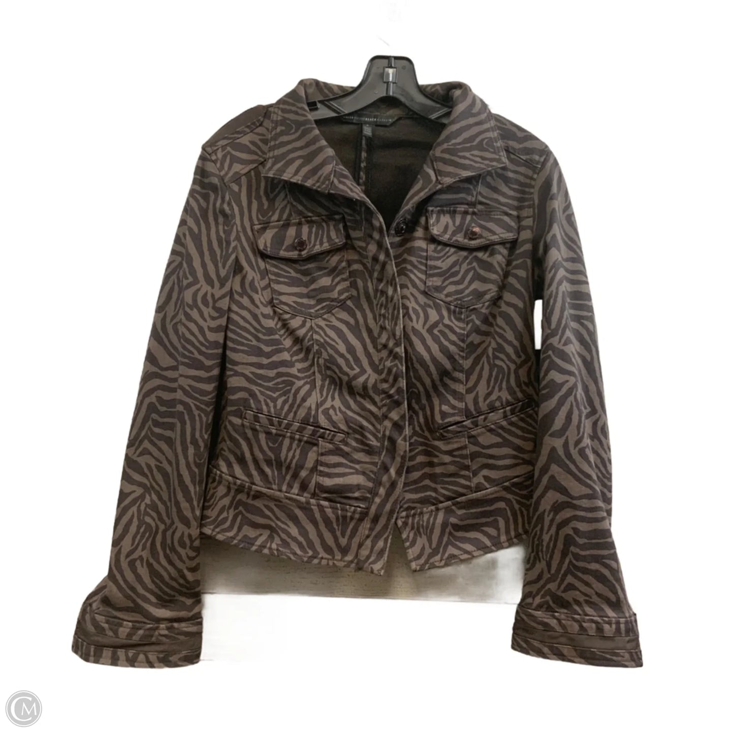 Jacket Denim By White House Black Market In Brown Denim, Size: M