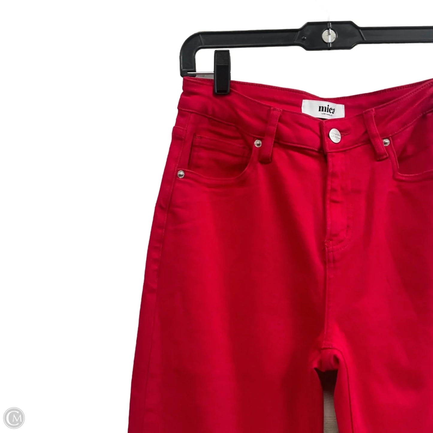 Jeans Straight By MICA In Red Denim, Size: 2