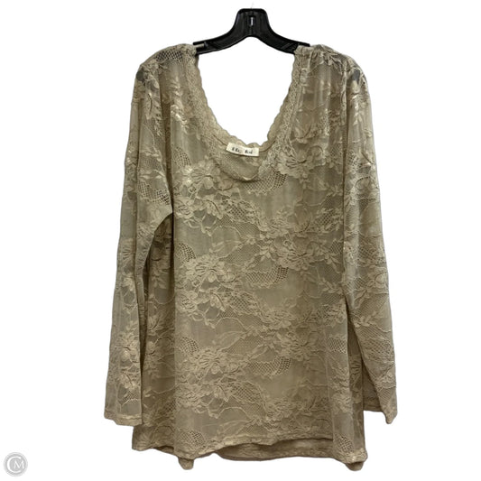 Top Long Sleeve By A RARE BIRD In Brown, Size: L / XL