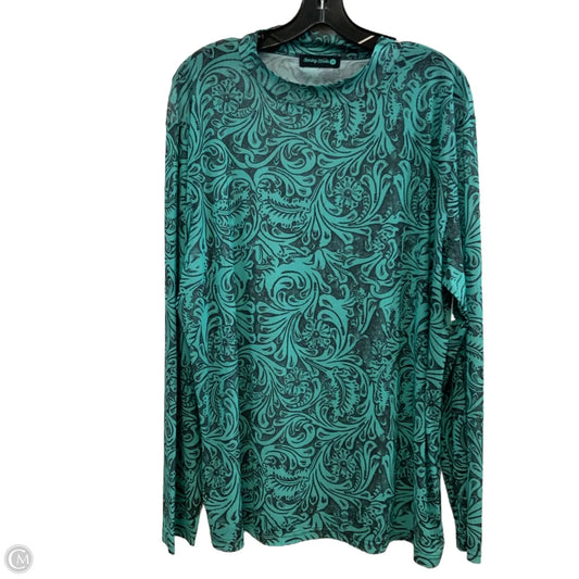 Top Long Sleeve By STERLING KREEK In Green, Size: 3x