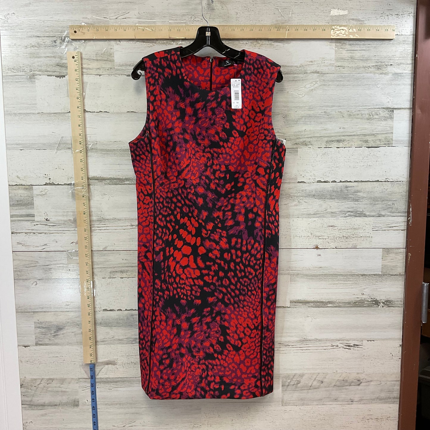 Black & Red Dress Work Natori, Size L