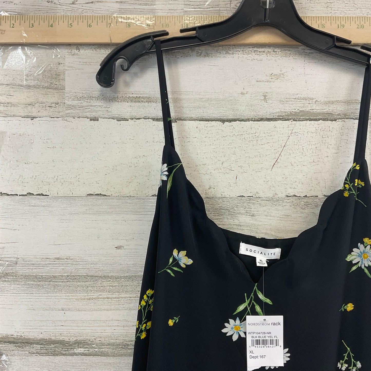 Black & Yellow Top Sleeveless Socialite, Size Xl