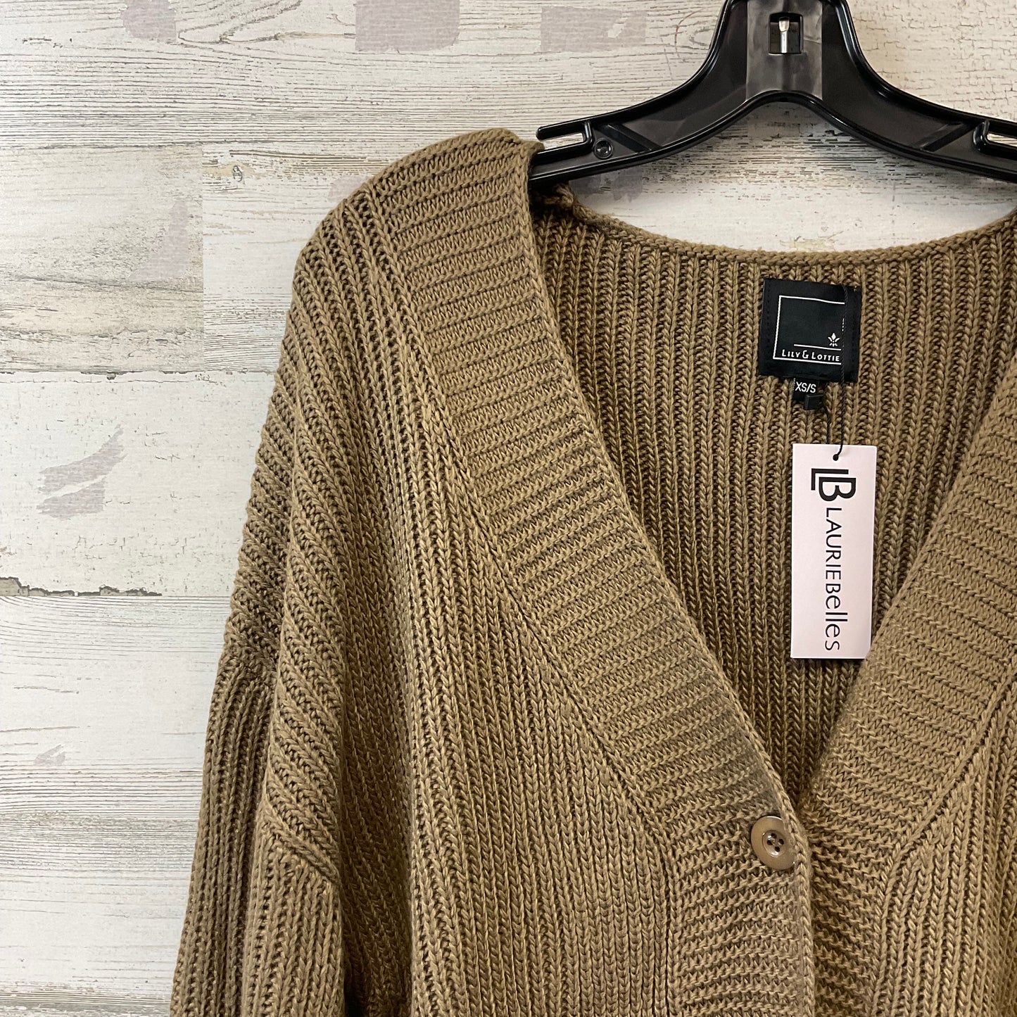 Sweater Cardigan By LILY & LOTTIE In Brown, Size: XS / S