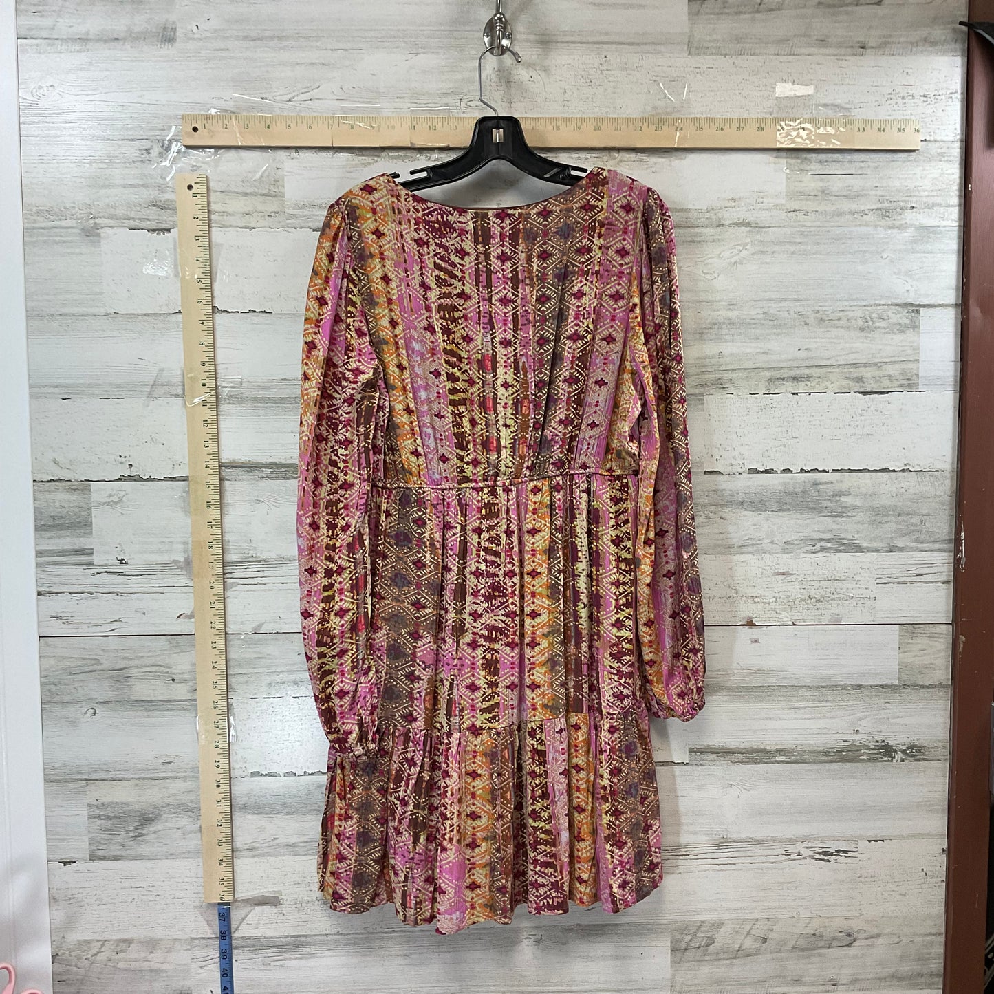 Brown & Pink Dress Casual Short Savanna Jane, Size S