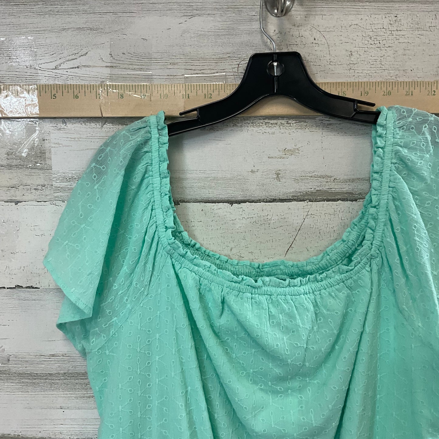 Green Top Short Sleeve Basic Lane Bryant, Size 2x