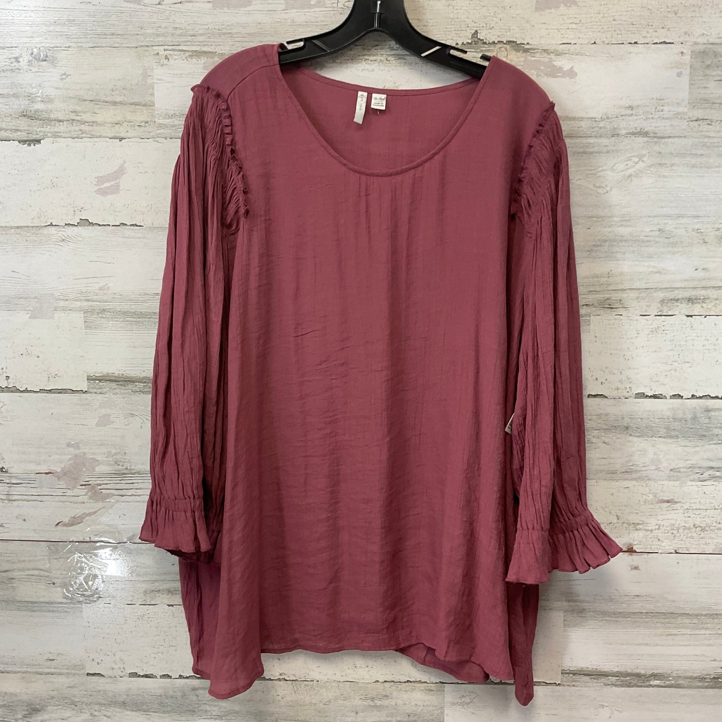 Top Long Sleeve By Cato In Mauve, Size: 3x