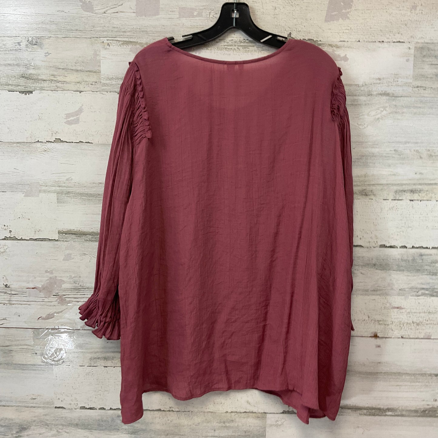 Top Long Sleeve By Cato In Mauve, Size: 3x