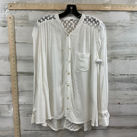 Blouse Long Sleeve By Free People In Cream, Size: Xs