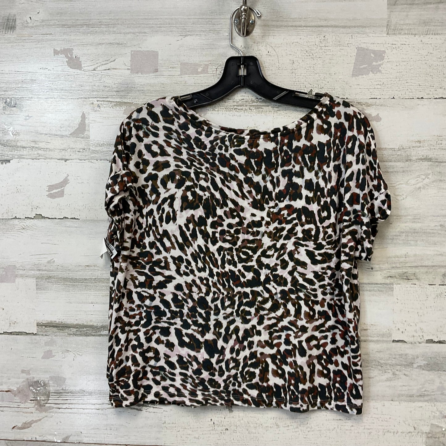 Top Short Sleeve By Cabi In Animal Print, Size: Xs