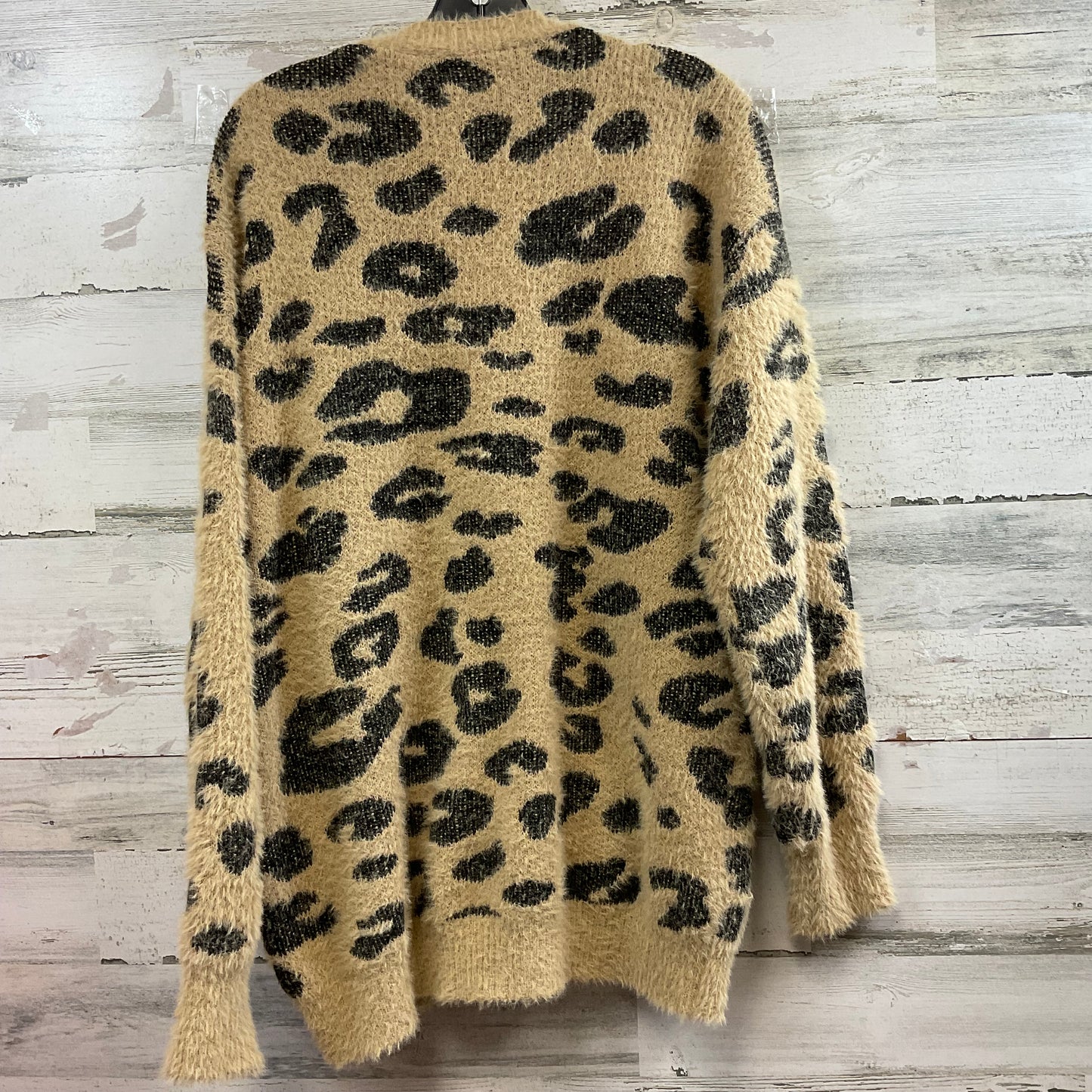 Sweater Cardigan By Goodnight Macaroon In Animal Print, Size: M