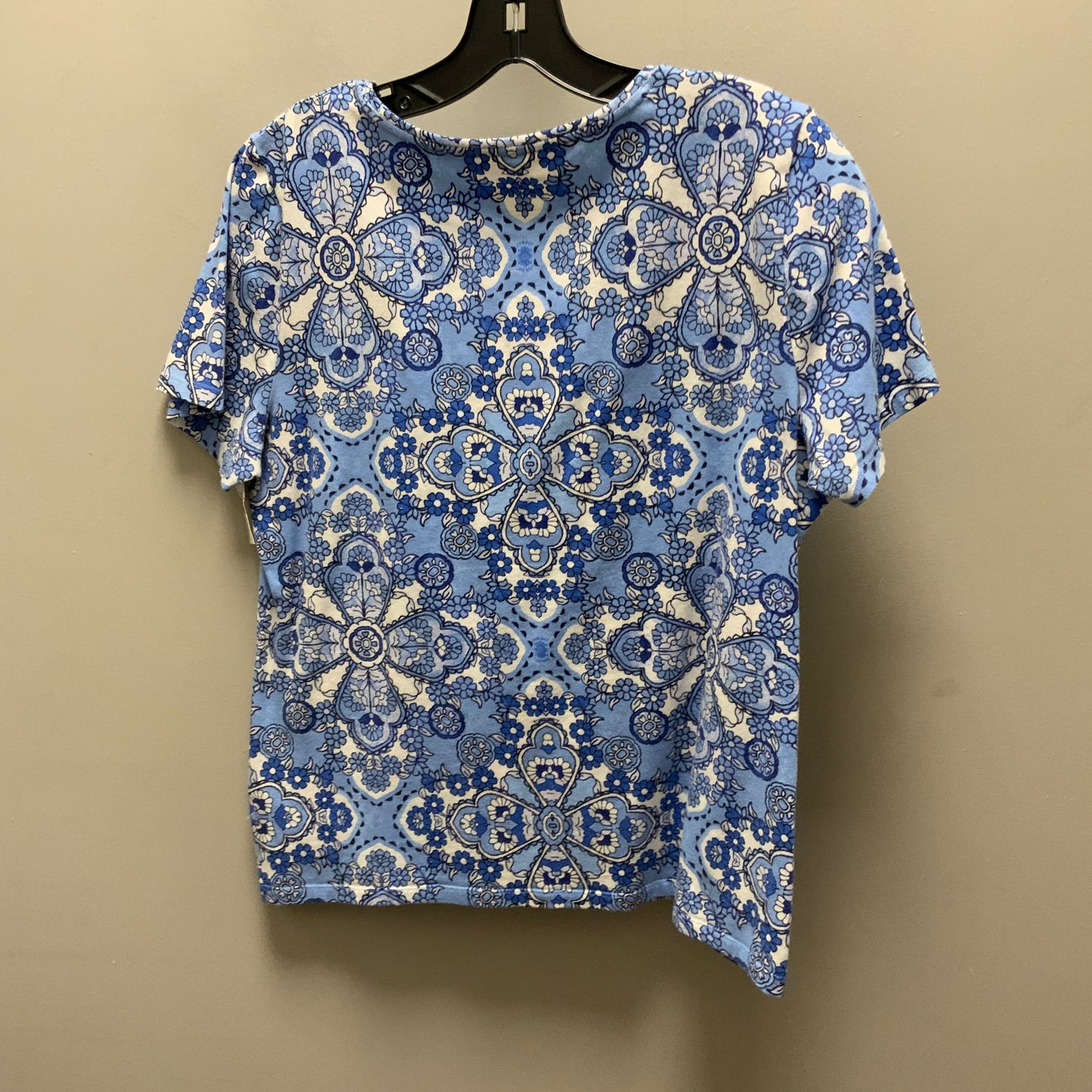 Top Short Sleeve By Talbots In Blue, Size: Petite L