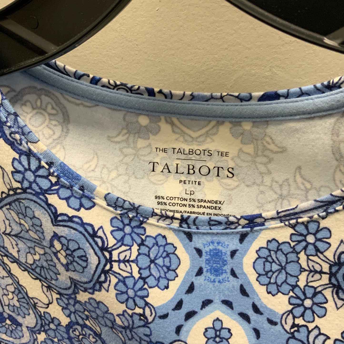 Top Short Sleeve By Talbots In Blue, Size: Petite L