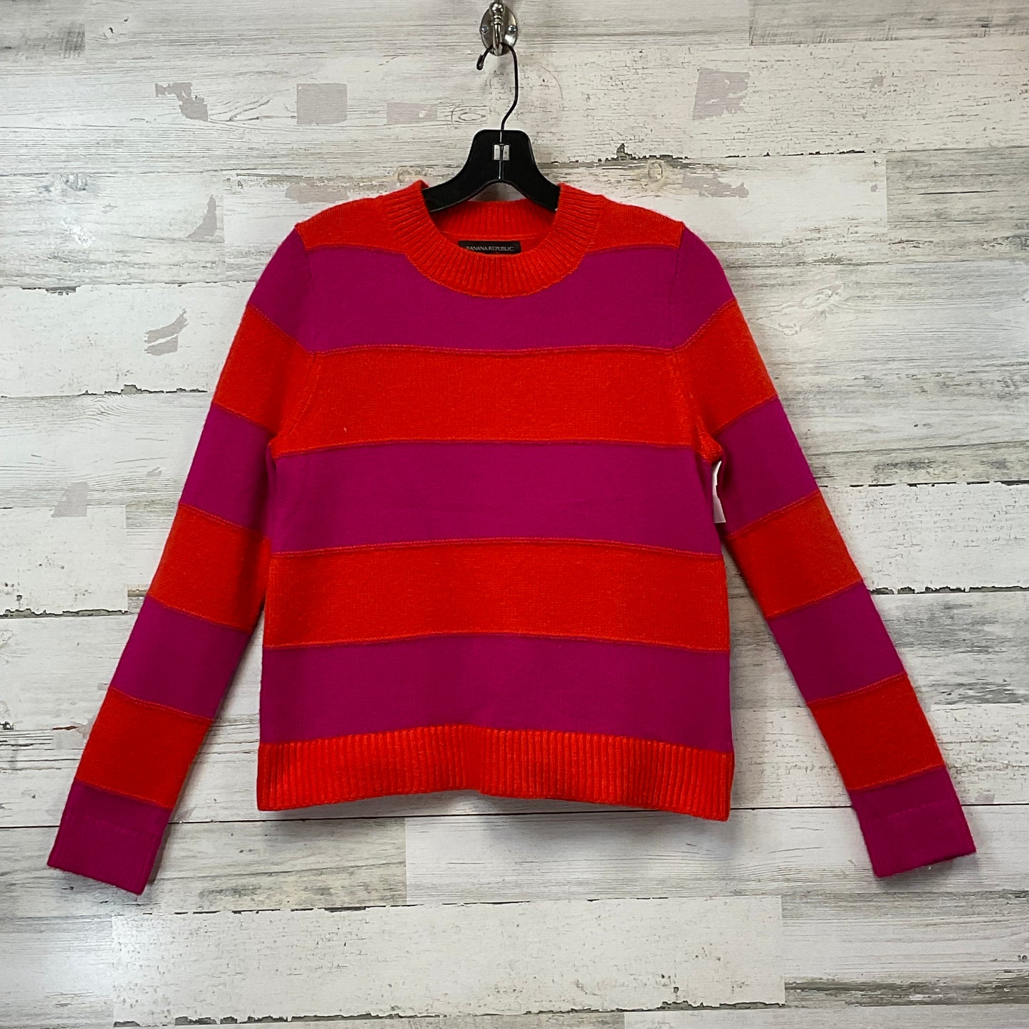 Sweater By Banana Republic In Orange & Pink, Size: S