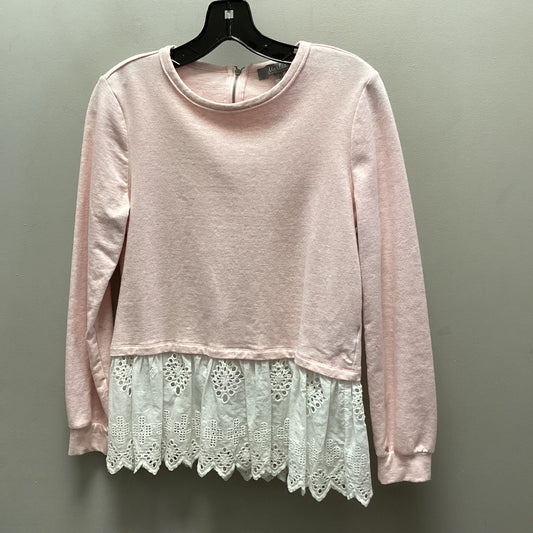 Top Long Sleeve By Marled In Pink, Size: S