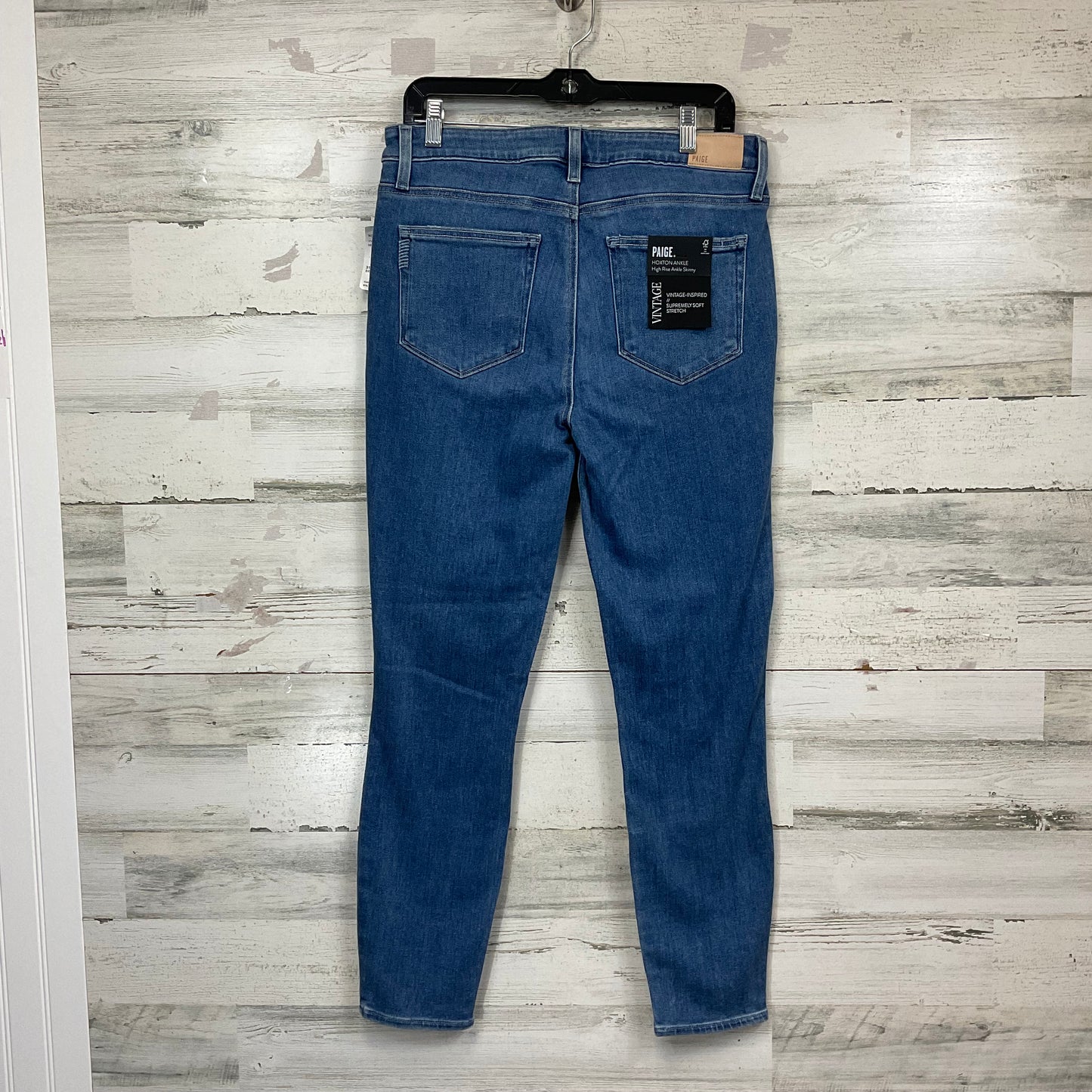 Jeans Straight By Paige In Blue Denim, Size: 12