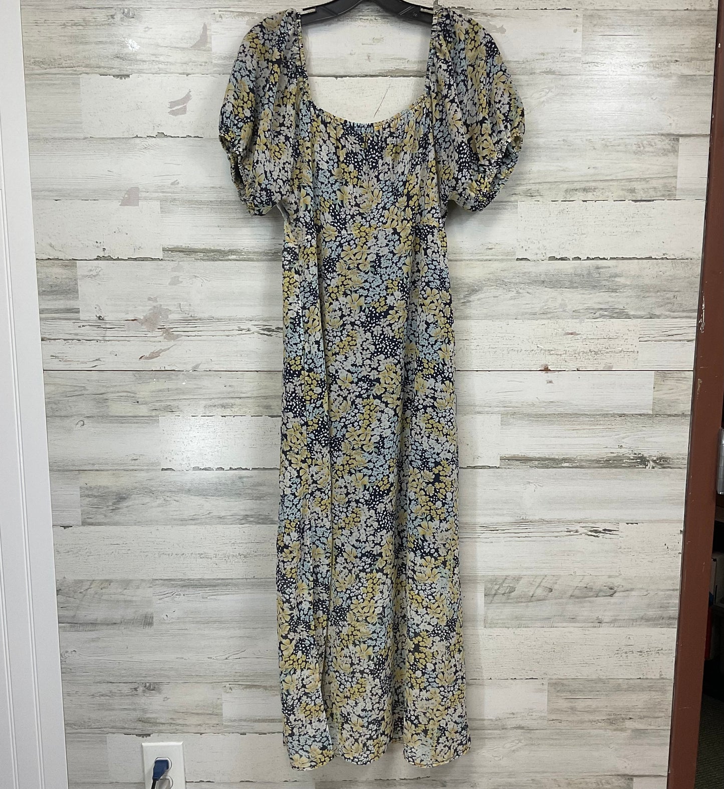 Dress Casual Midi By &Merci  In Blue & Yellow, Size: L