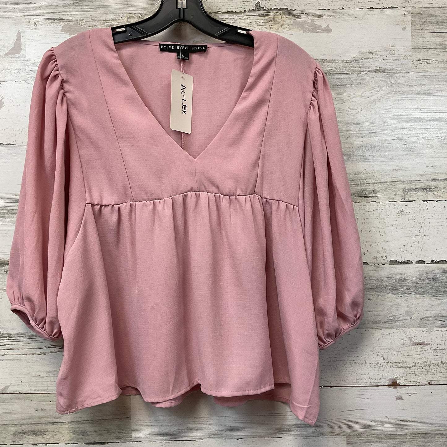 Top Short Sleeve By Hyfve In Pink, Size: L