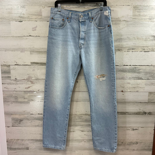 Jeans Straight By Levis In Blue Denim, Size: 12