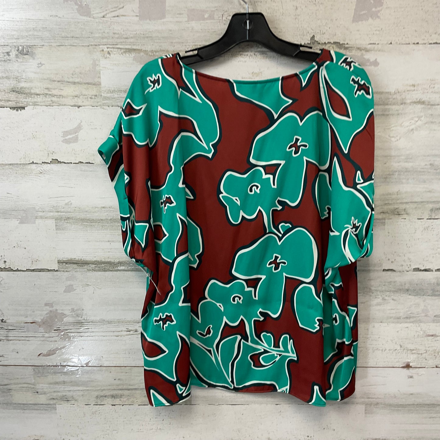 Top Short Sleeve By Nine West Apparel In Green, Size: Xxl