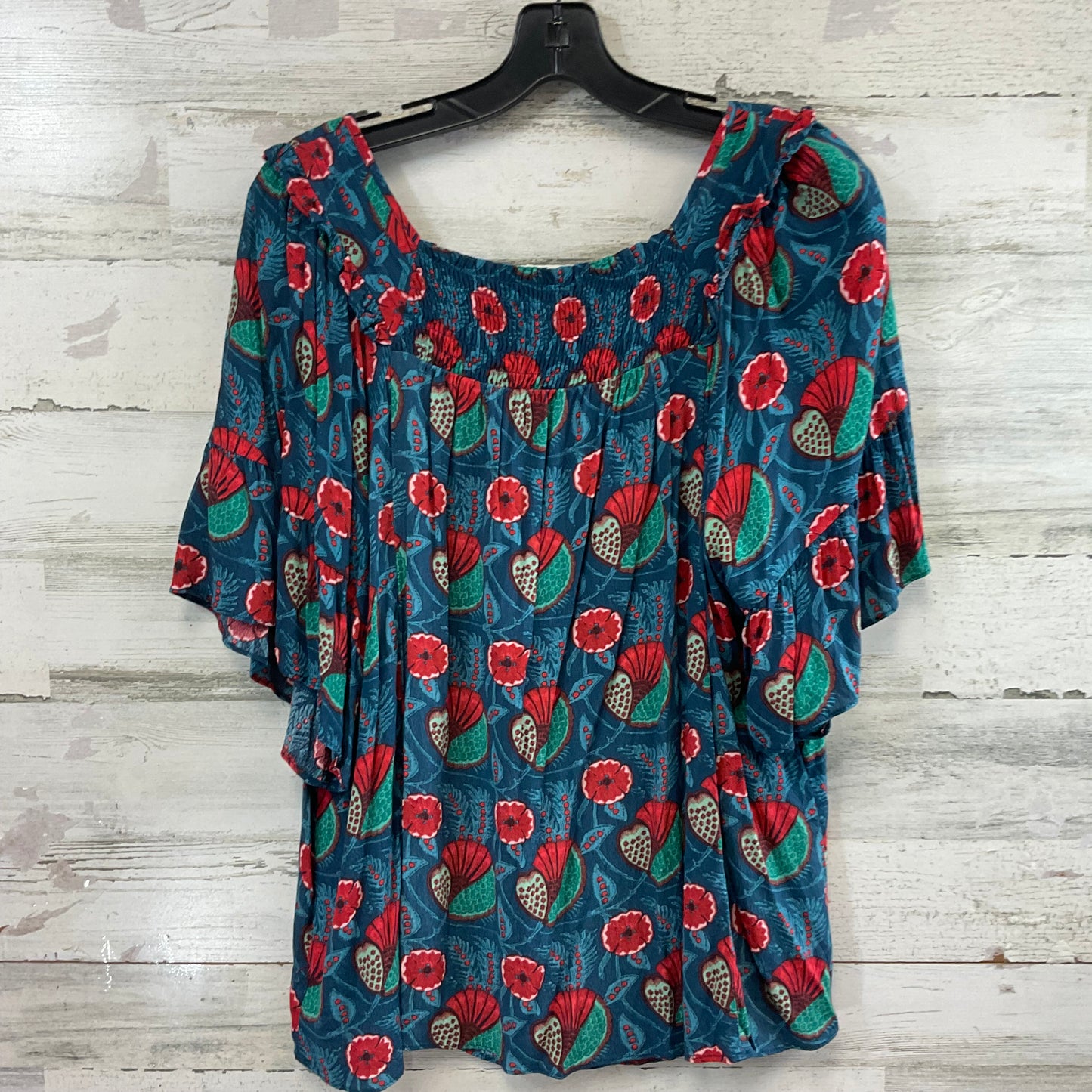 Top Short Sleeve By Maeve In Blue, Size: 1x