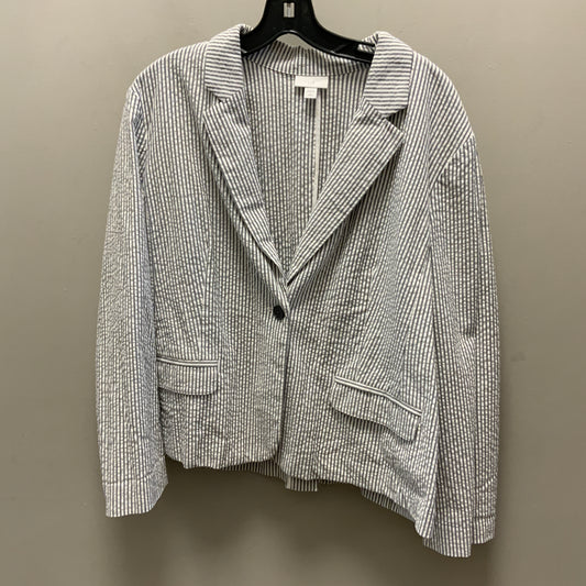 Blazer By J. Jill In Grey & White, Size: Petite L