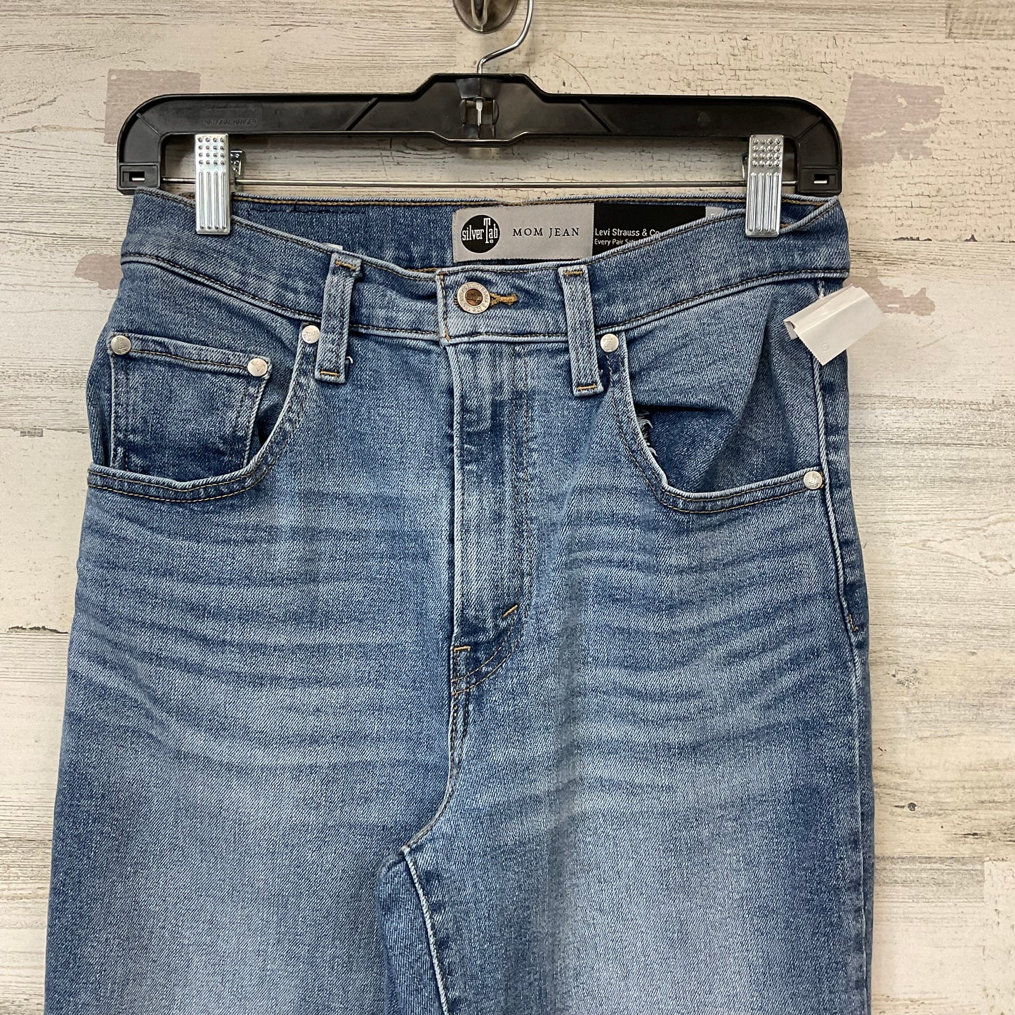 Jeans Straight By Levis In Blue Denim, Size: 4