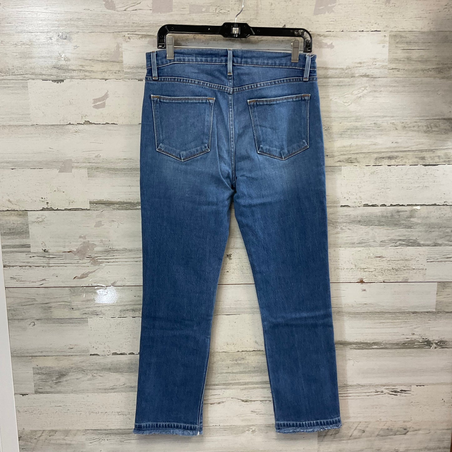 Jeans Straight By Frame In Blue Denim, Size: 6