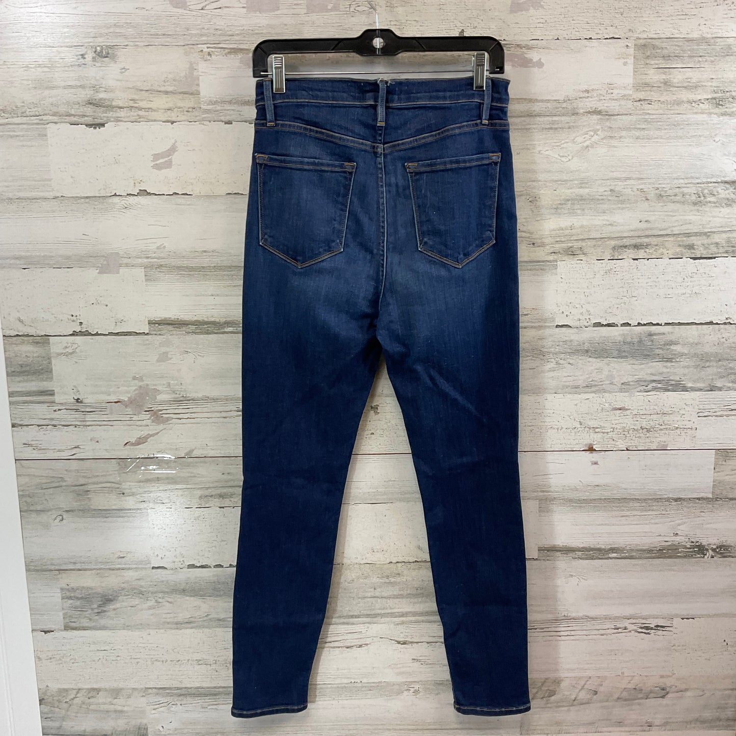 Jeans Skinny By Frame In Blue Denim, Size: 8