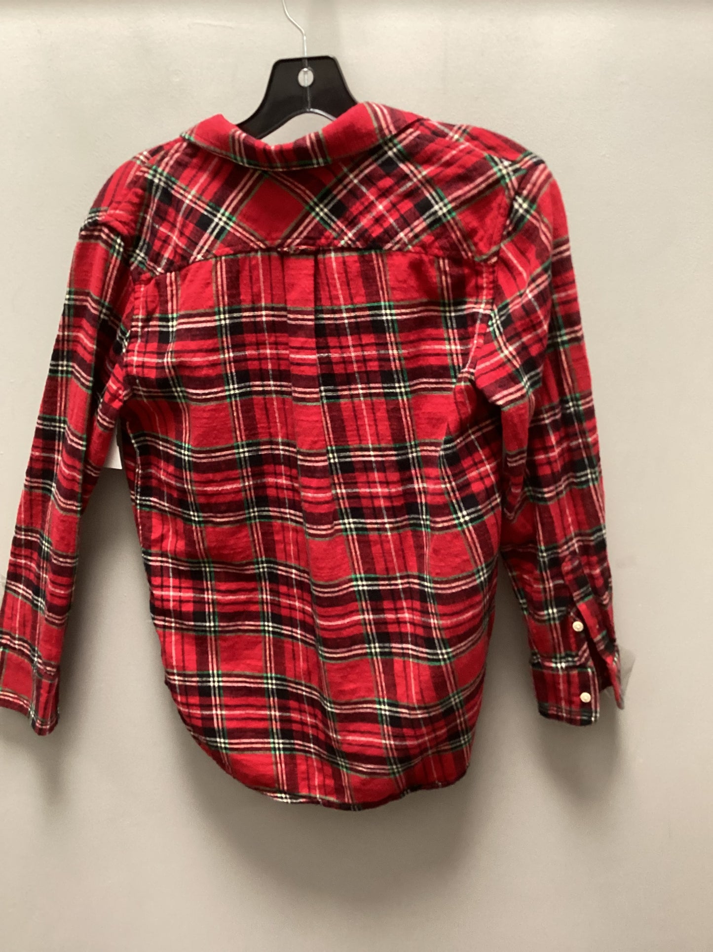 Blouse Long Sleeve By J. Crew In Red, Size: S