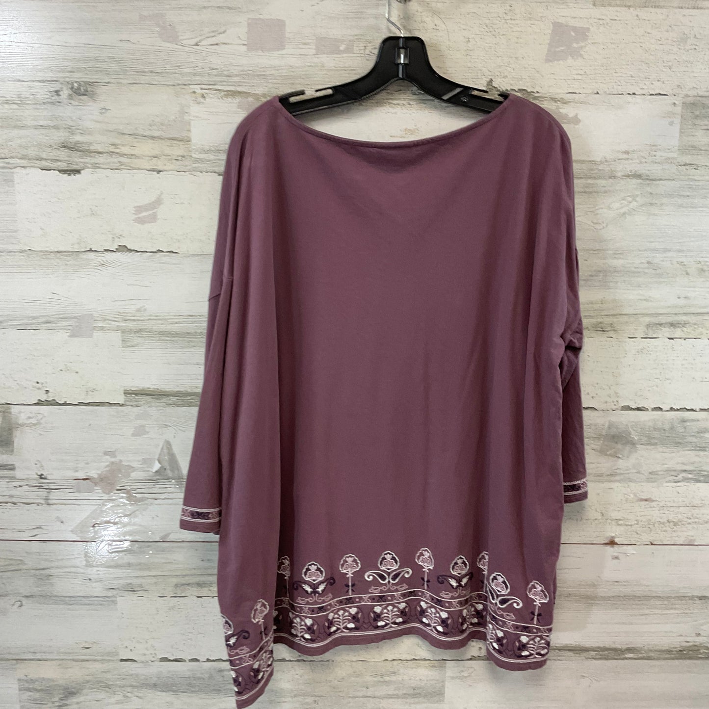 Tunic 3/4 Sleeve By J. Jill In Mauve, Size: Xl