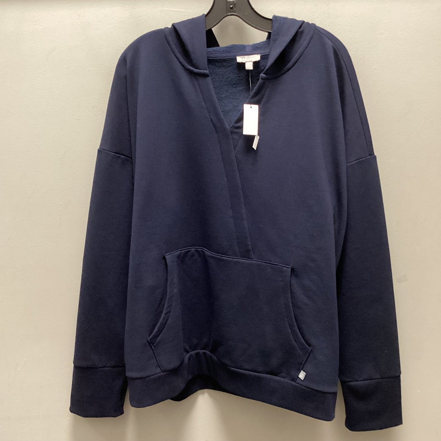 Sweatshirt Hoodie By Talbots In Navy, Size: Xl