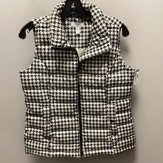 Vest Puffer & Quilted By Charter Club In Black & Cream, Size: Xs