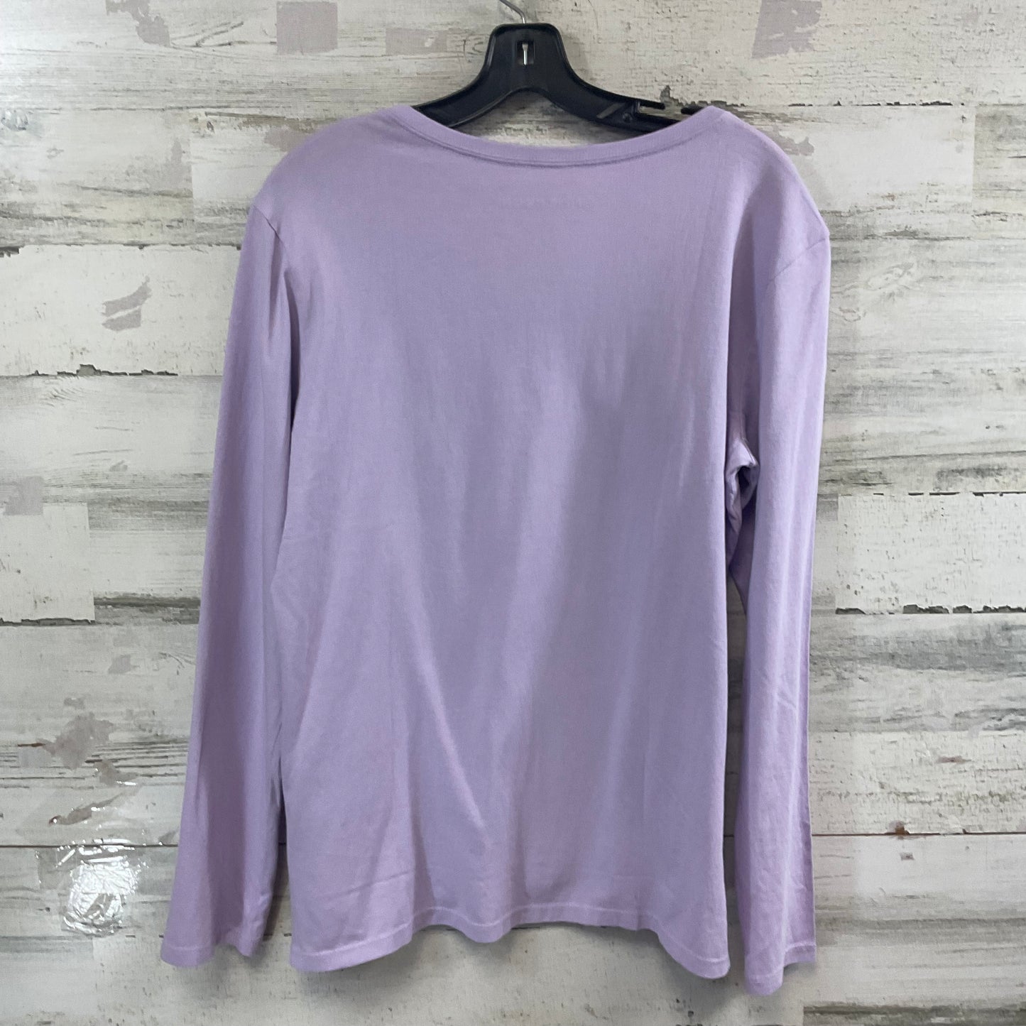 Top Long Sleeve By Life Is Good In Purple, Size: L