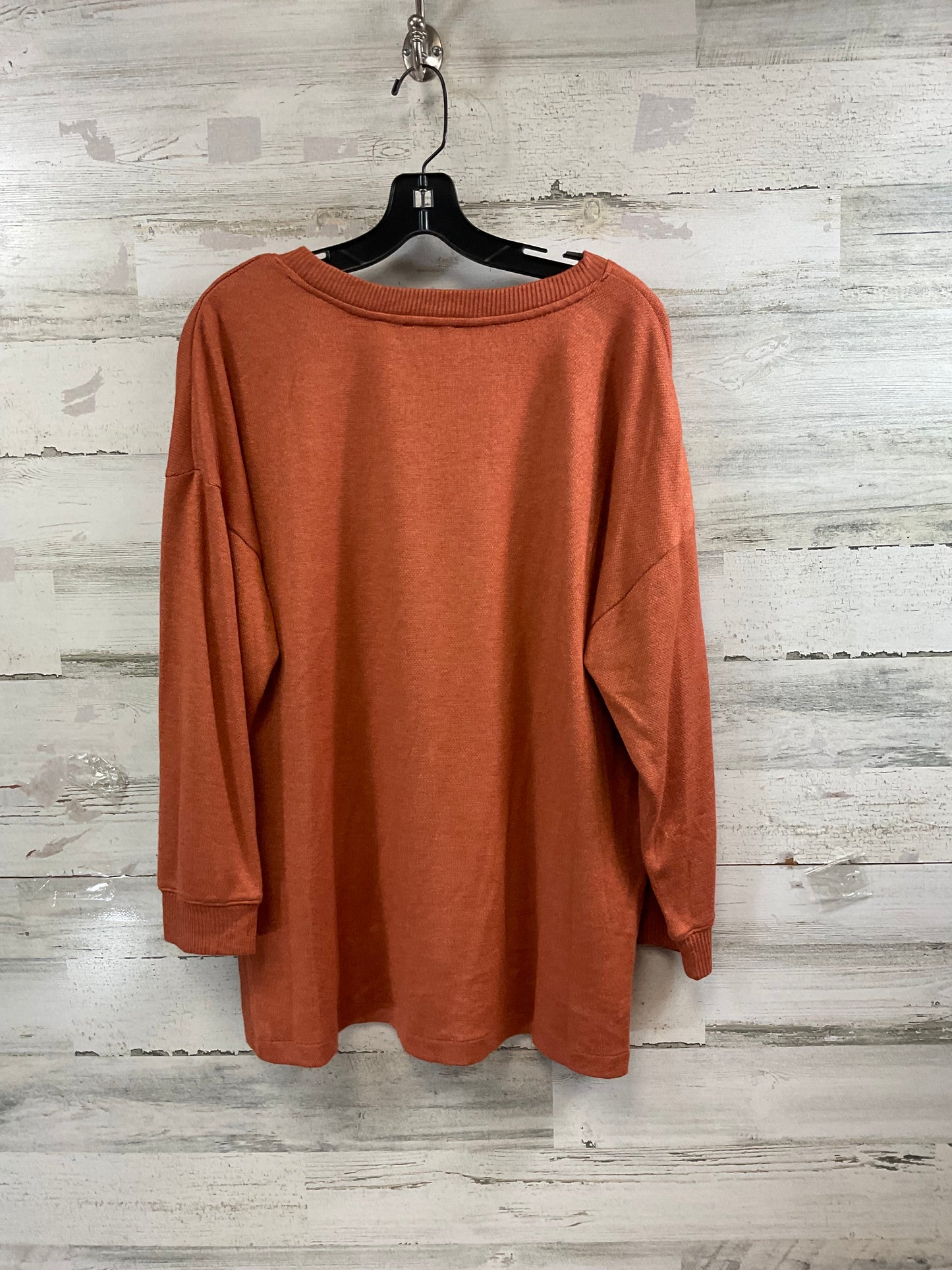 Top Long Sleeve By Democracy In Brown, Size: Xl