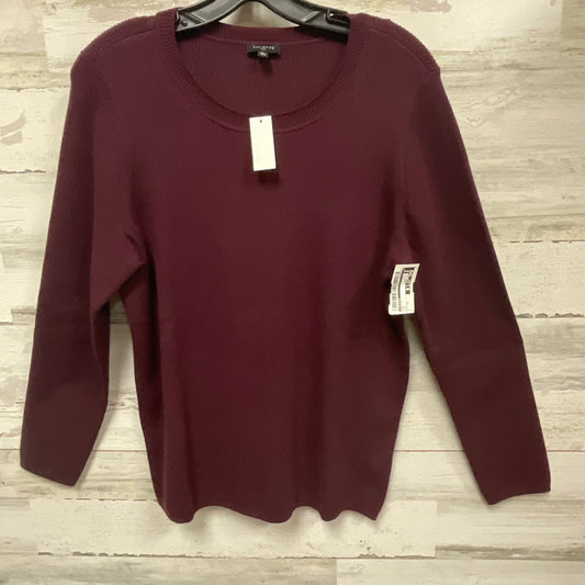 Top Long Sleeve By Talbots In maroon , Size: 1x