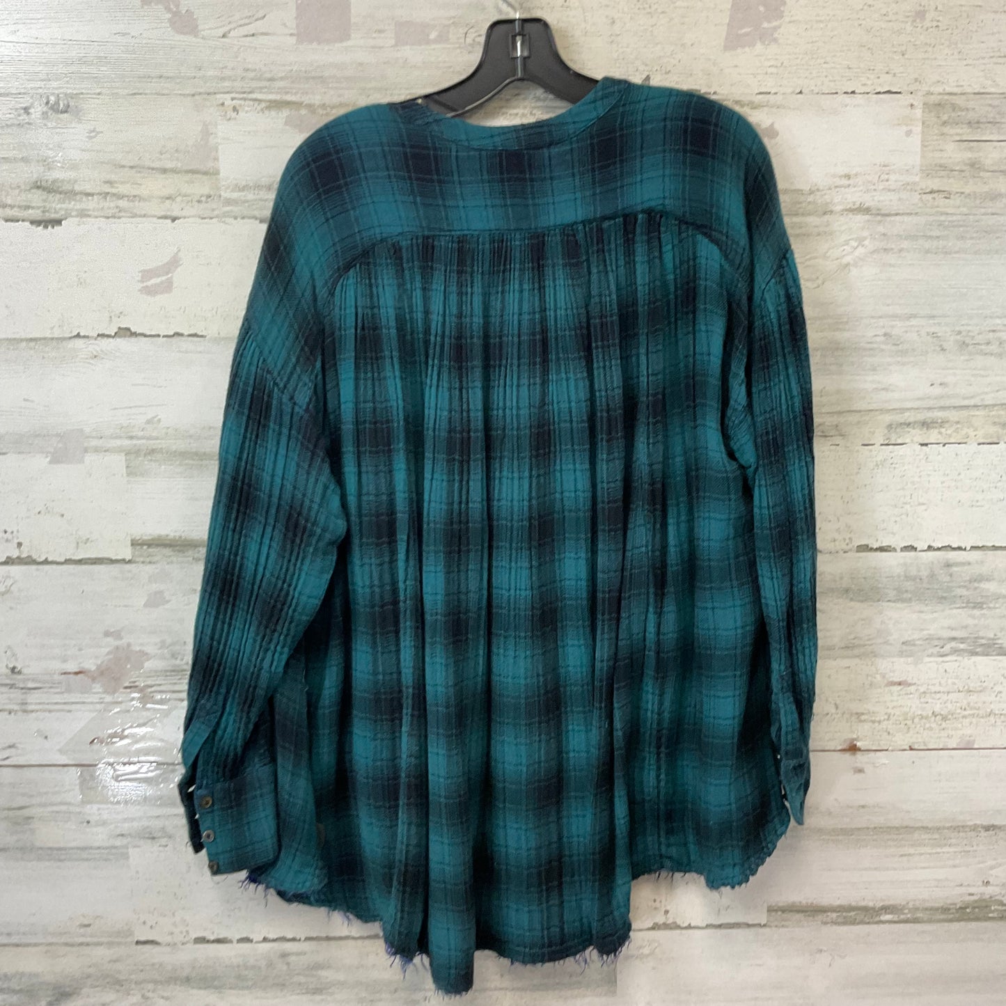 Blouse Long Sleeve By Free People In Green, Size: S