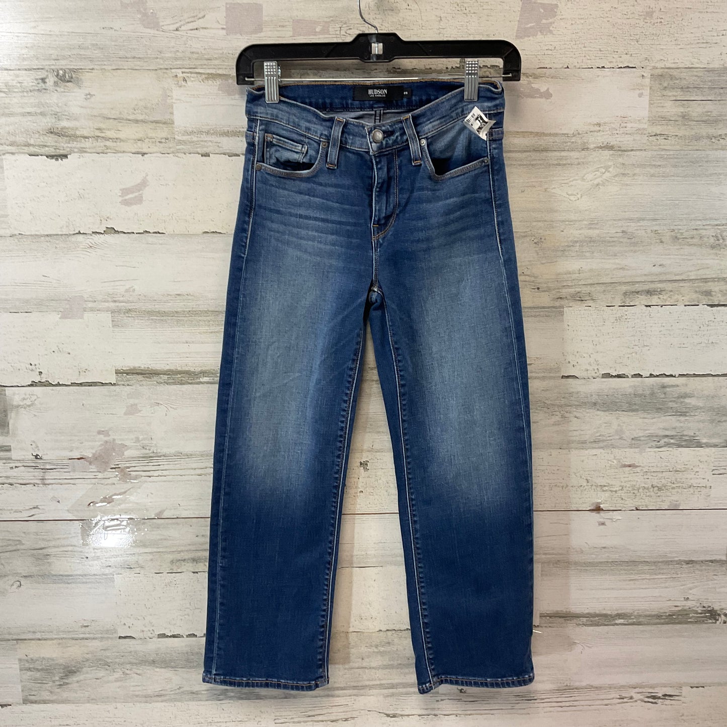 Jeans Cropped By Hudson In Blue Denim, Size: 0