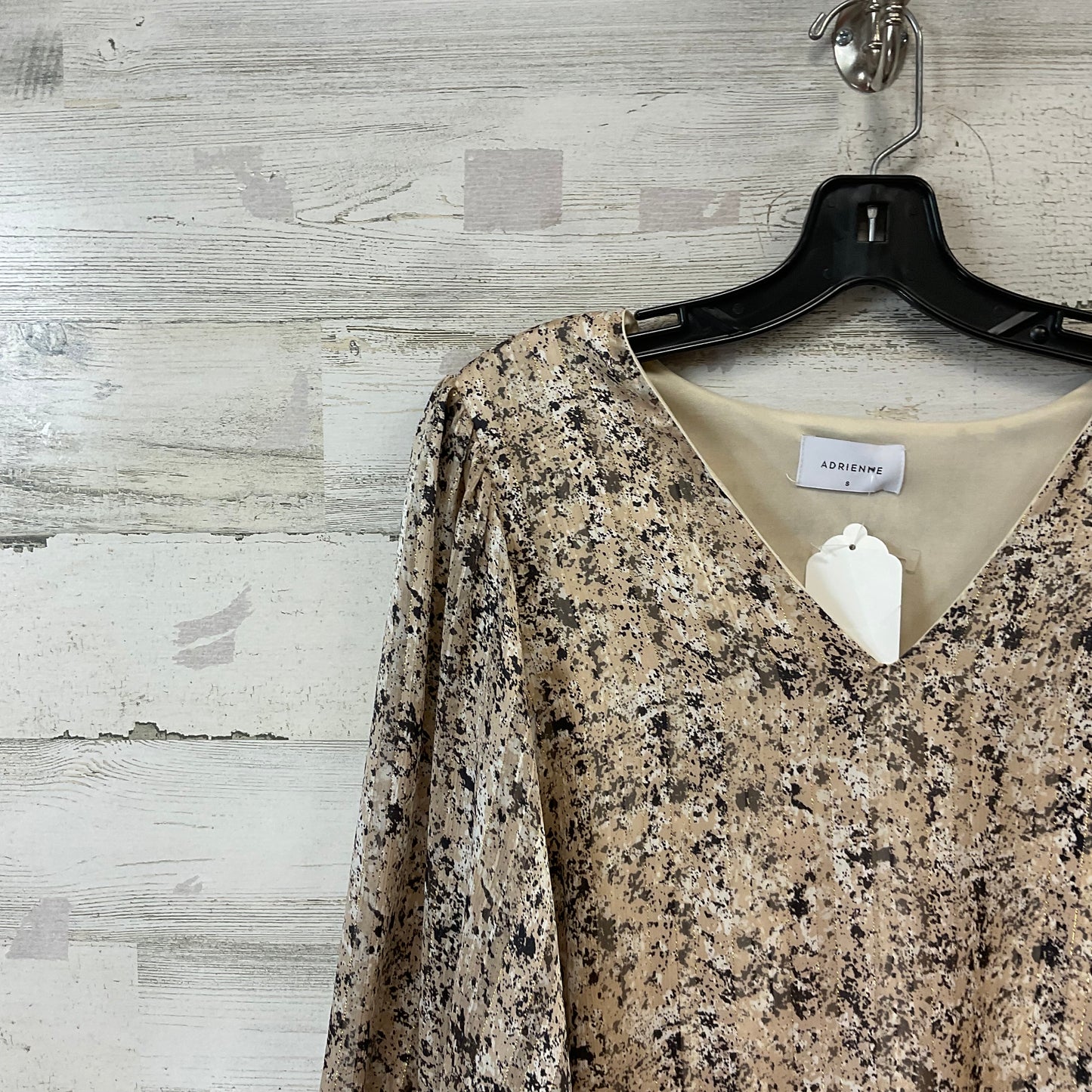 Top Long Sleeve By ADRIENNE In Tan, Size: S