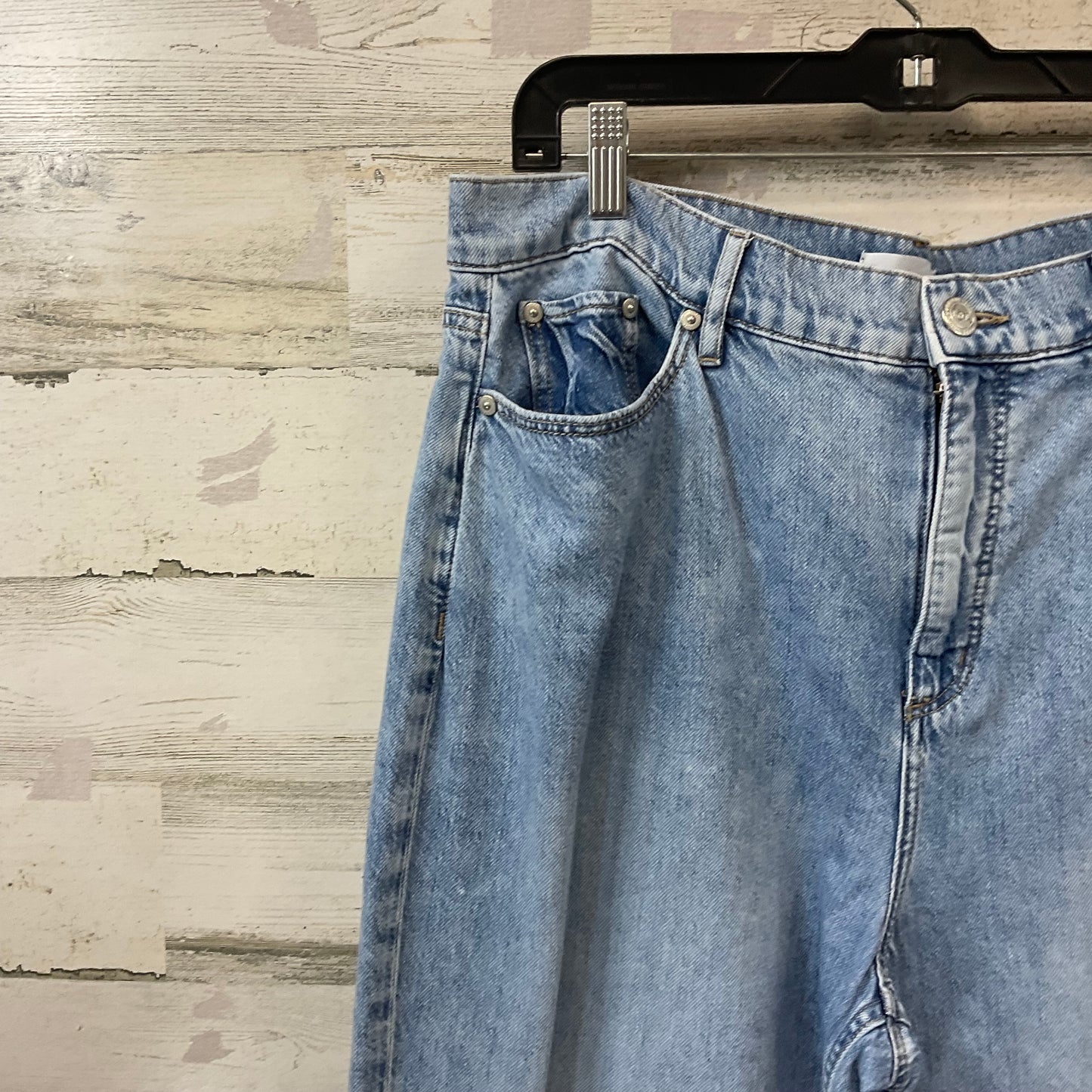 Jeans Wide Leg By Loft In Blue Denim, Size: 10