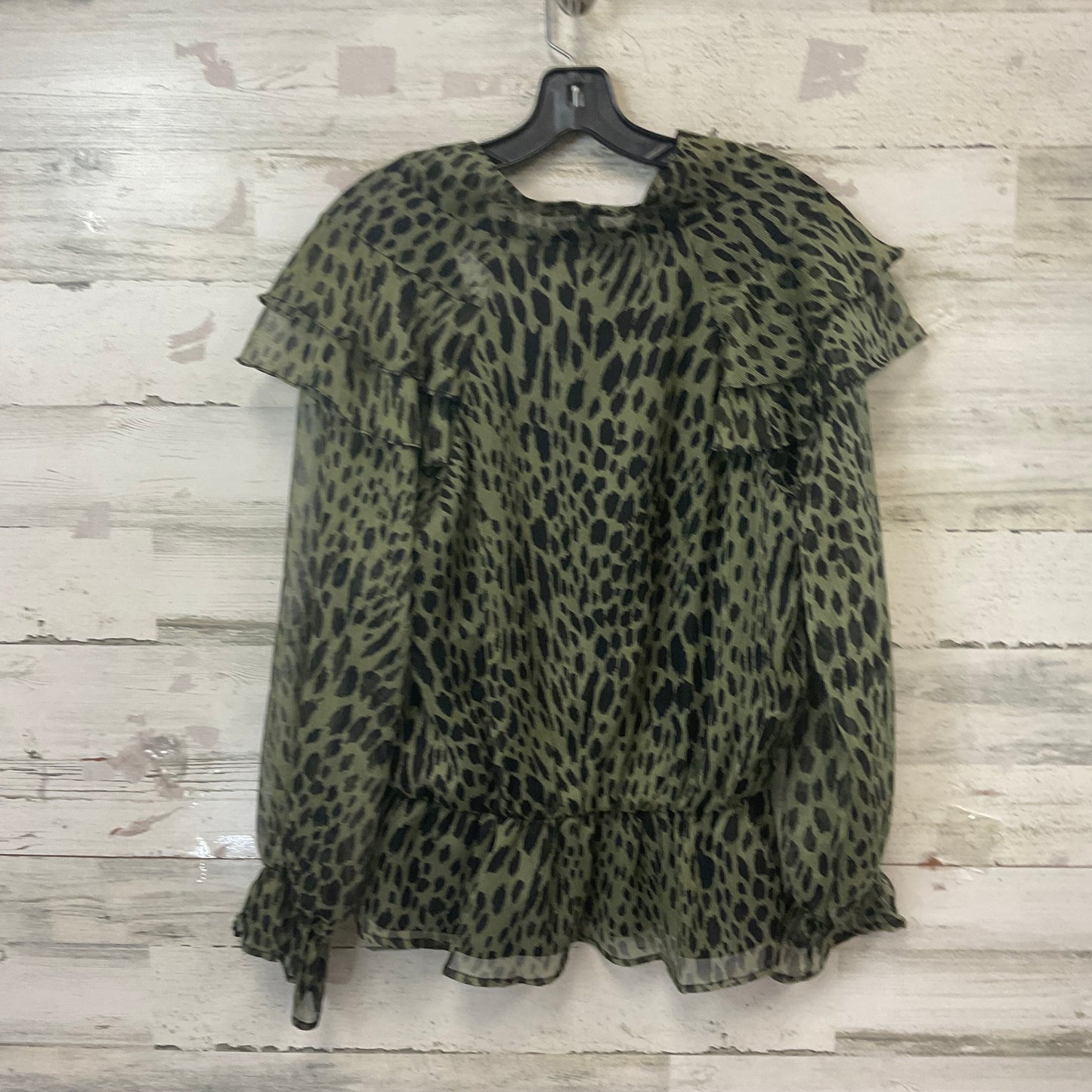 Blouse Long Sleeve By STRUT & BOLT In Green, Size: L