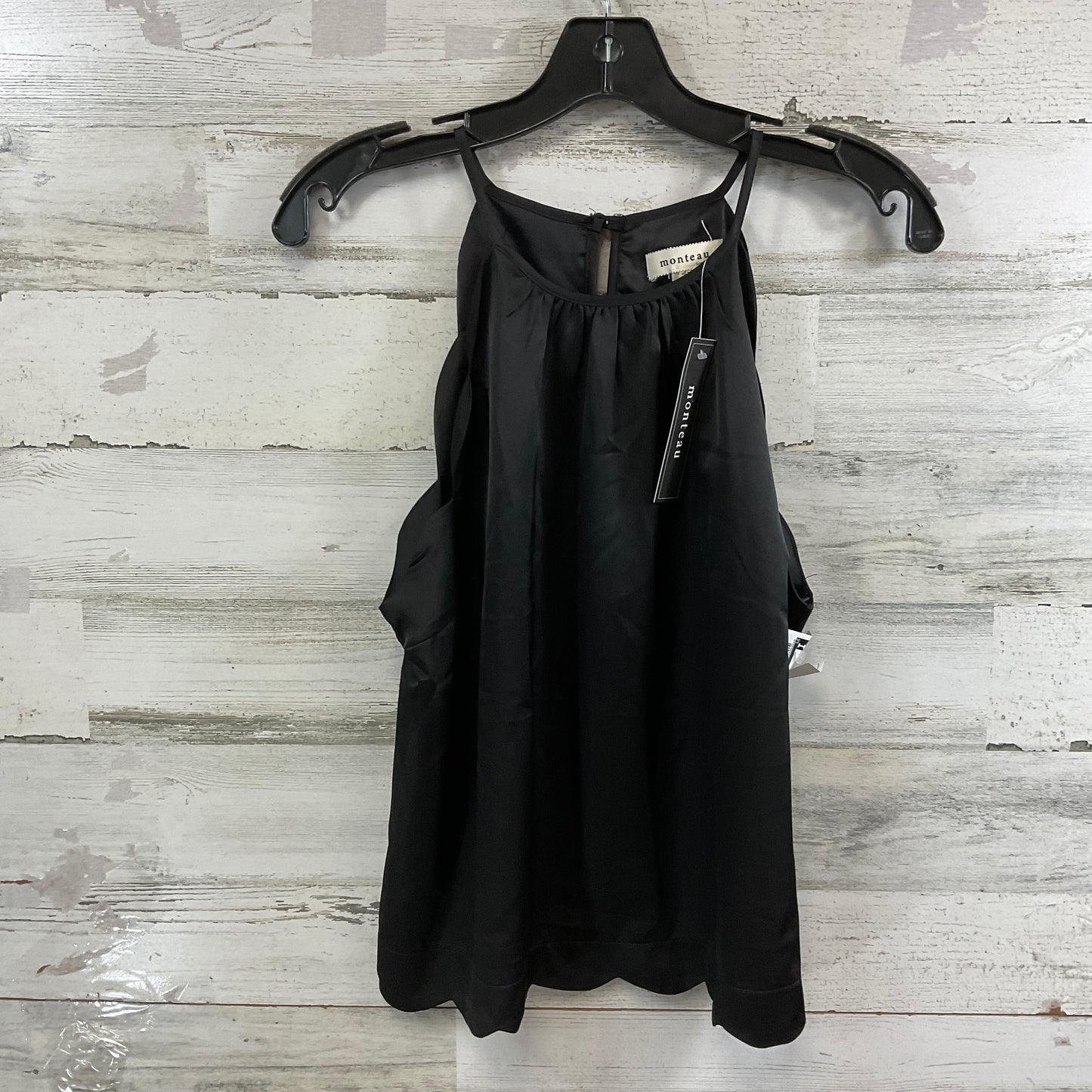 Top Sleeveless By Monteau In Black, Size: L