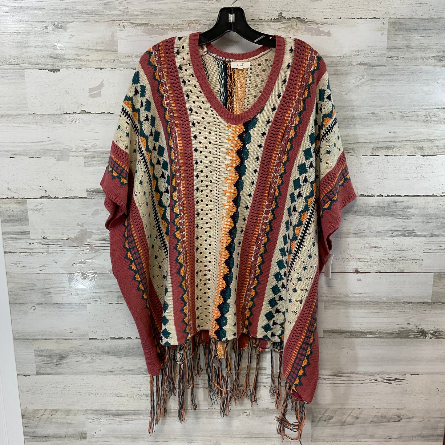 Poncho By Easel In Orange, Size: L