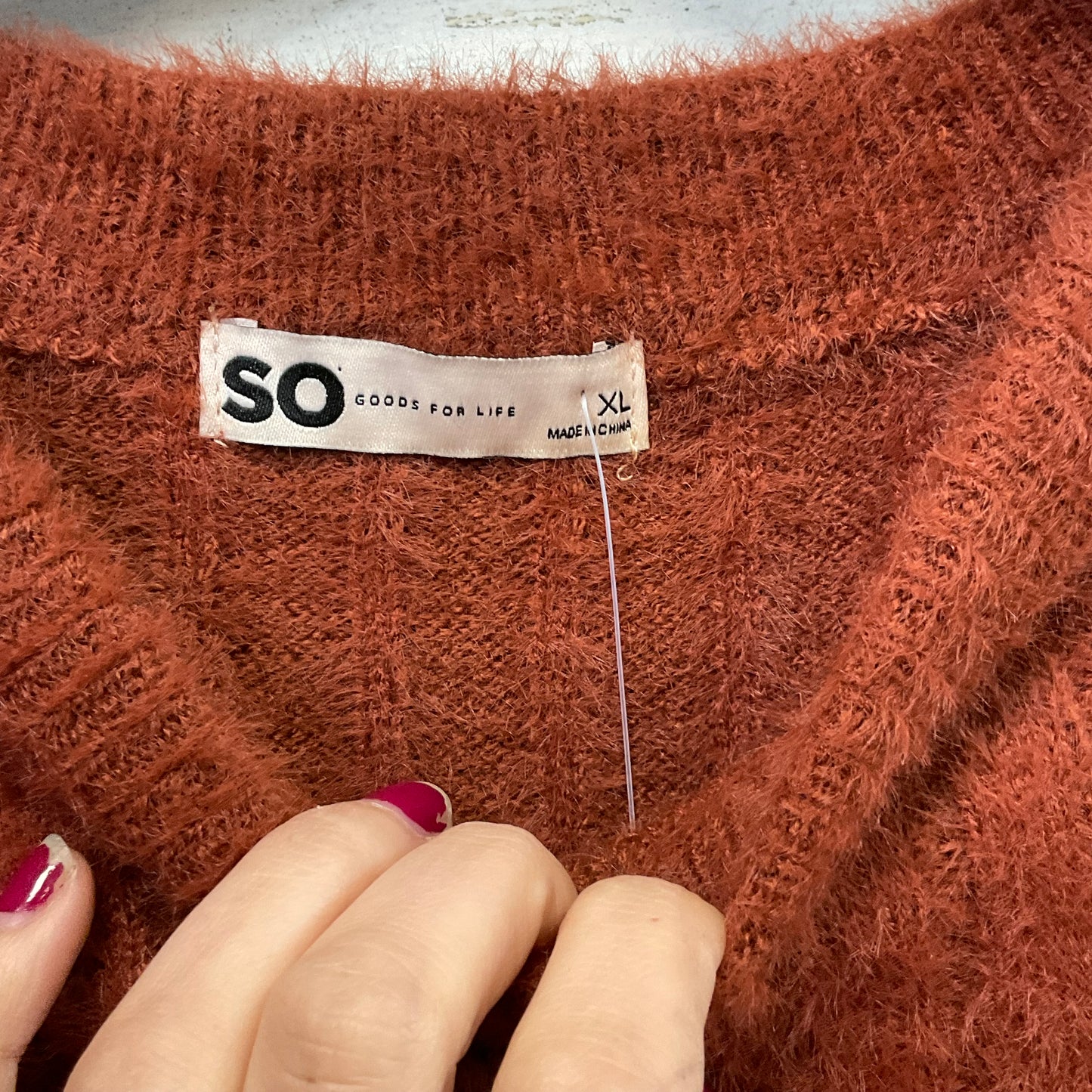 Sweater By So In Brown, Size: Xl