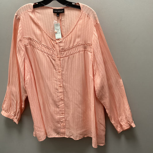 Top Long Sleeve By Lane Bryant In Peach, Size: 3x