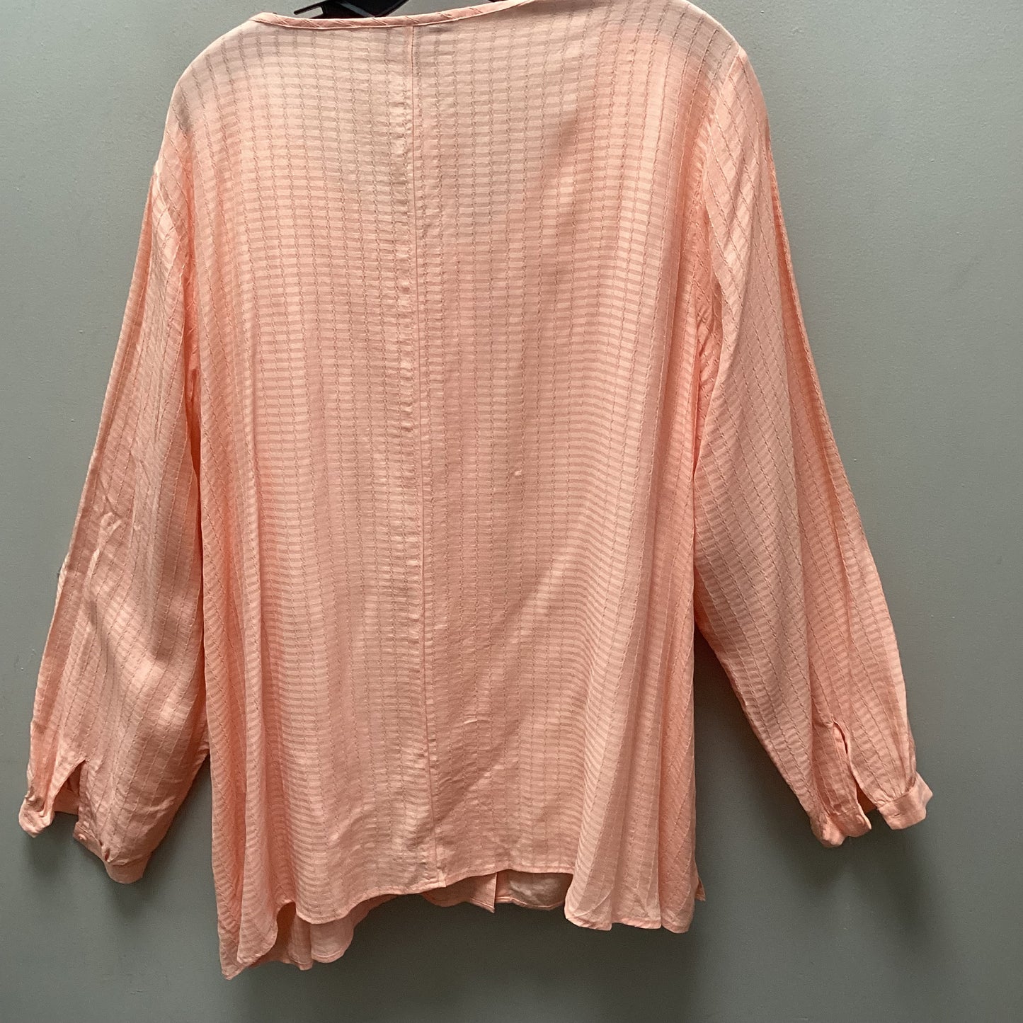 Top Long Sleeve By Lane Bryant In Peach, Size: 3x