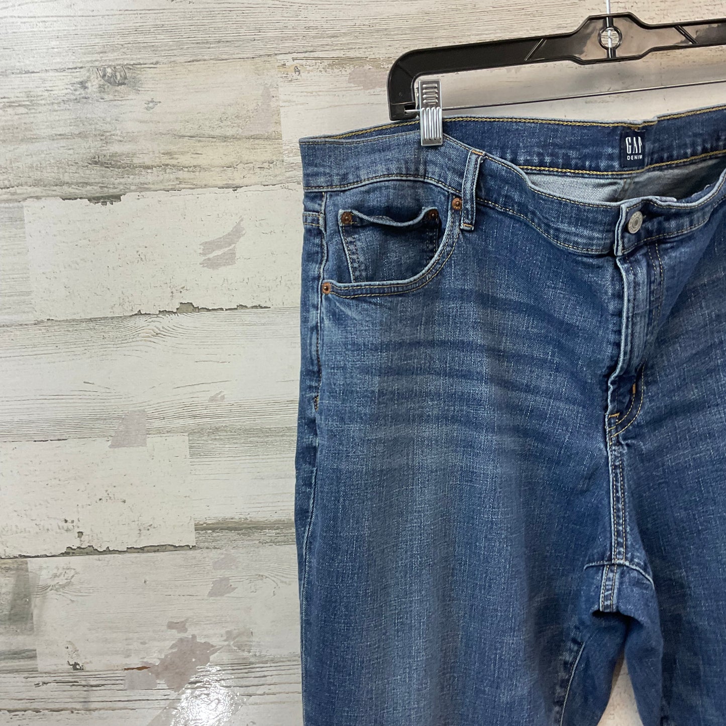 Jeans Straight By Gap In Blue Denim, Size: 20