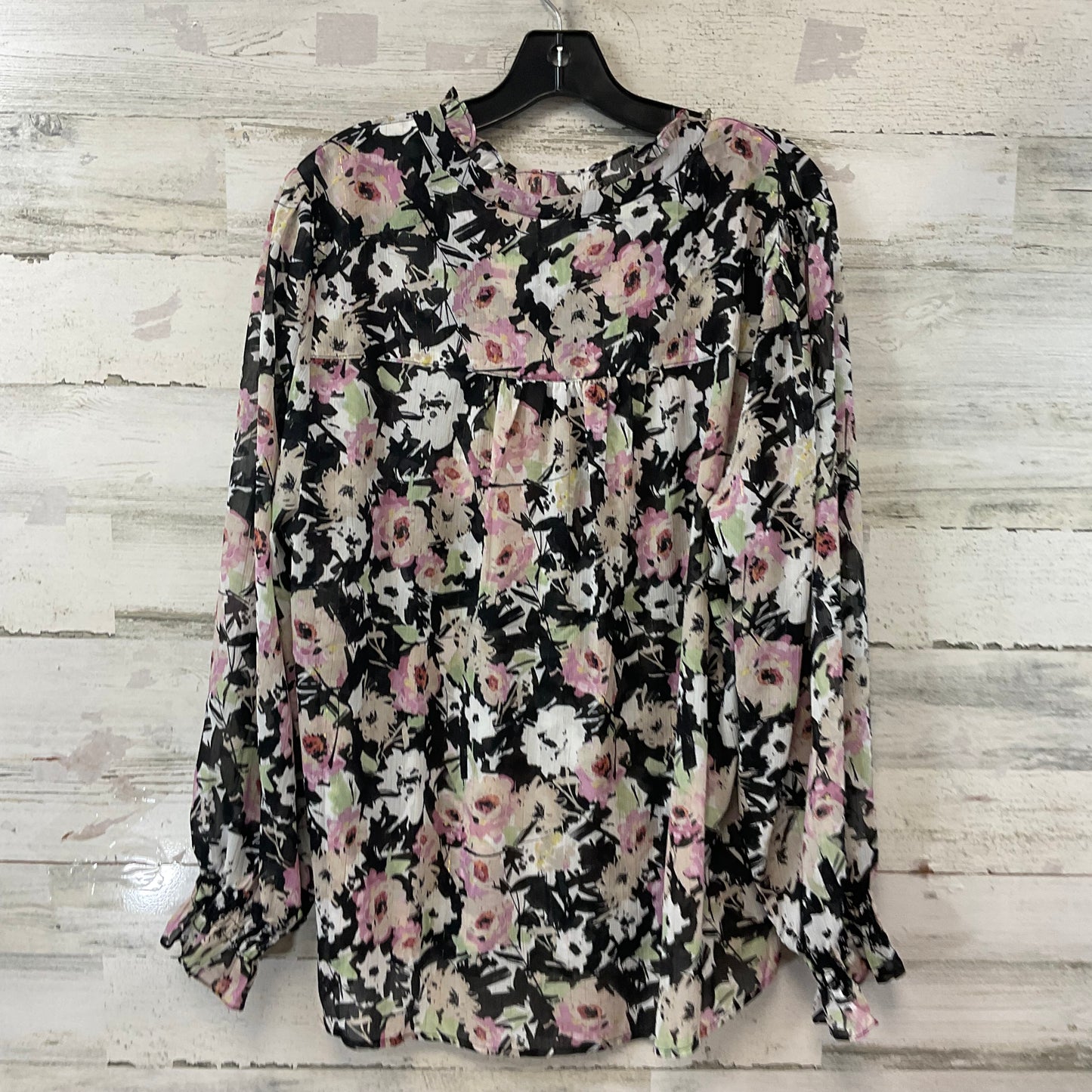 Blouse Long Sleeve By Torrid In Black, Size: 2x